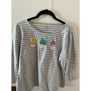 Talbots long sleeves Cup Cake blouse